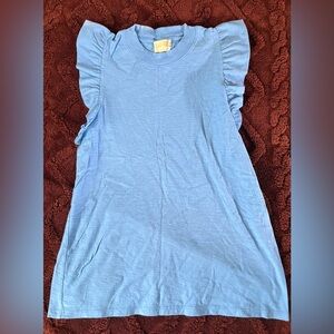 Nation LTD Light Blue Ruffle Sleeve Tee Size Small